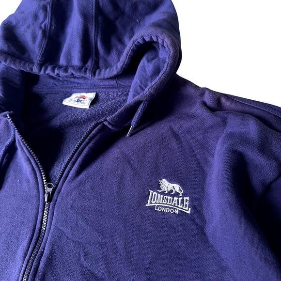 vintage LONSDALE LONDON zip up hoodie oversized size 2XL - Picture 1 of 8